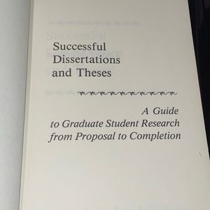 Successful dissertations and theses